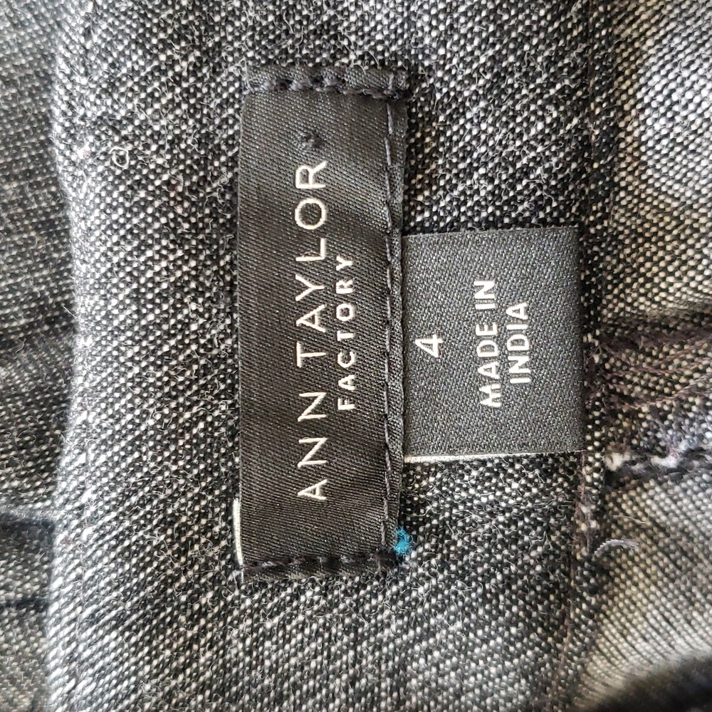 ANN TAYLOR Black & White Tweed Wide Leg Sailor Pants – Size 4 - Picture 12 of 12